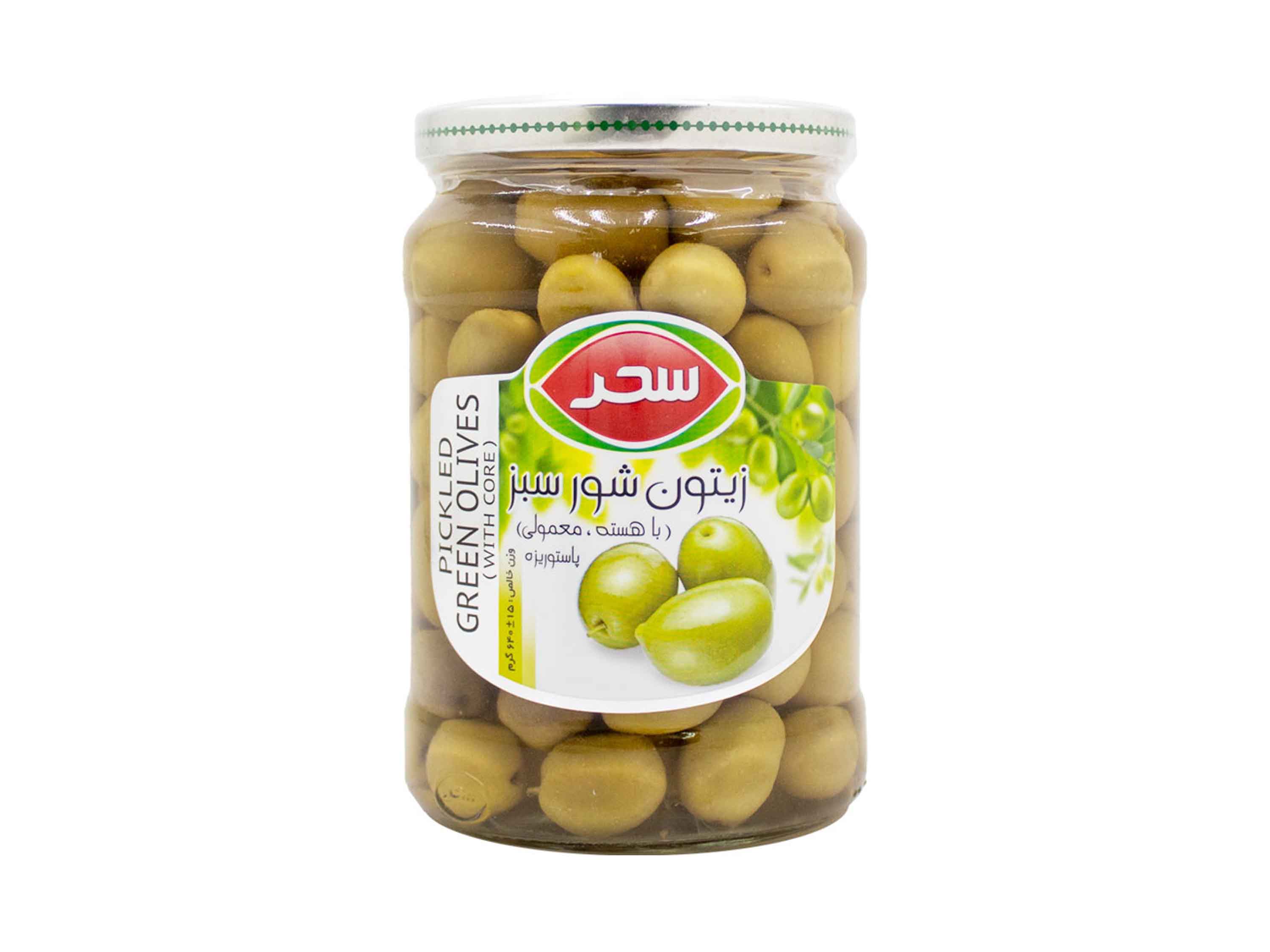 زیتون معمولی باهسته 650 گرم سحر